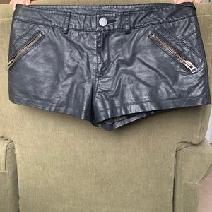 Free People Faux Leather Shorts